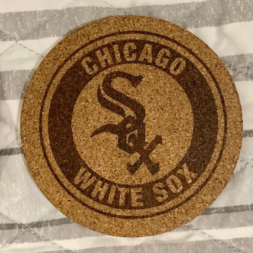 Chicago White Sox Laser Engraved Cork Coaster